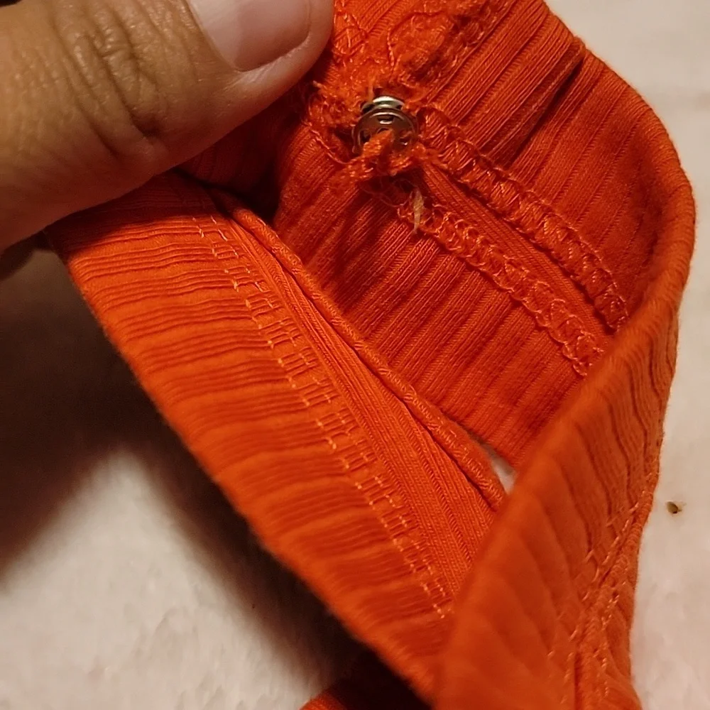 Mandee Vibrant Orange Crop Top - Picture 4 of 4